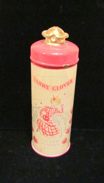 Yanky Clover Richard Hudnut Powder Tin Vintage 1930's Perfume Powder Full & Unused
