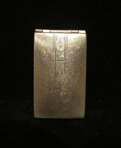 Vintage Art Deco Charles Of The Ritz Compact 1930's Powder Rouge & Mirror Compact