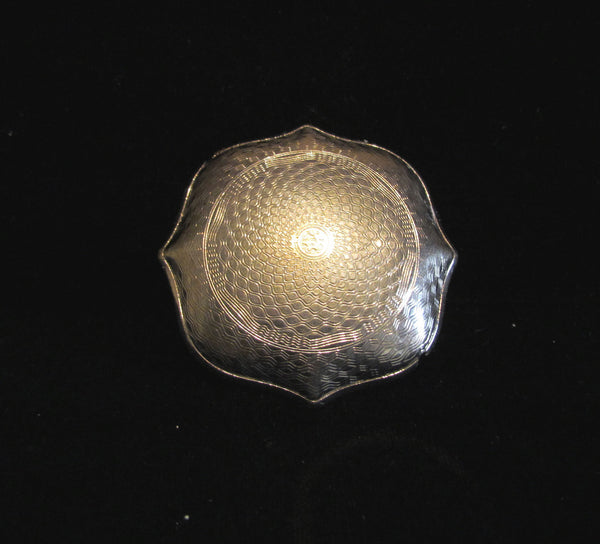 1920's Compact Guilloche Compact Silver Compact Art Deco Compact Powder Compact Mirror Compact Rouge Compact