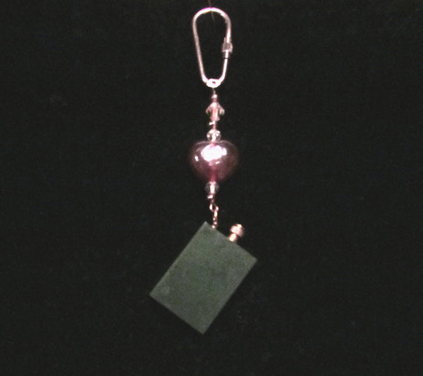 Lighter Key Chain Vintage Queen Of Hearts Permanent Match Lighter OOAK Handmade Keychain