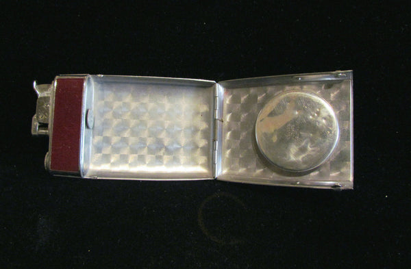1940's Evans Case Lighter Powder Compact Art Deco Trig-A-Lite Cigarette Case Working