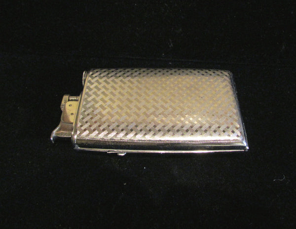 1940's Evans Case Lighter Powder Compact Art Deco Trig-A-Lite Cigarette Case Working