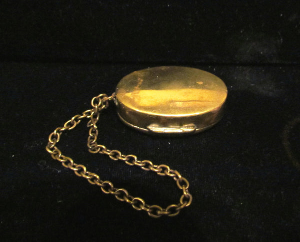 Antique Guilloche Compact Purse Wristlet Powder Compact Vintage Dance Purse Snuff Box RARE