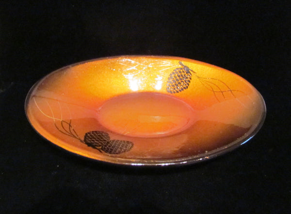 1950's Evans Guilloche Ashtray Compote Dish Bowl Tray Candy Or Nut Dish