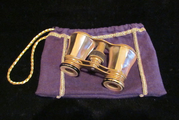Colmont Opera Glasses 1800s Paris Mother Of Pearl & Abalone Binoculars Theater Glasses
