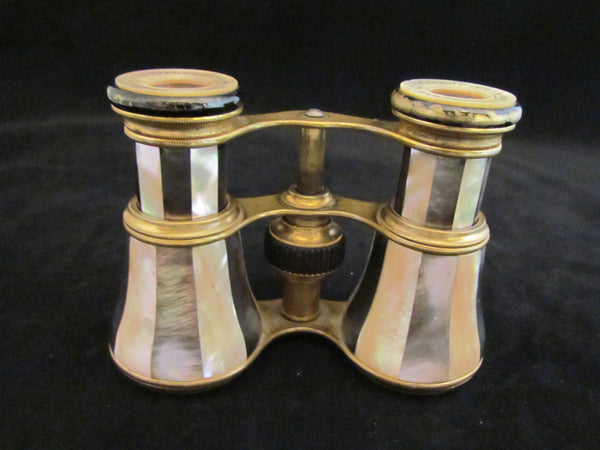 Colmont Opera Glasses 1800s Paris Mother Of Pearl & Abalone Binoculars Theater Glasses