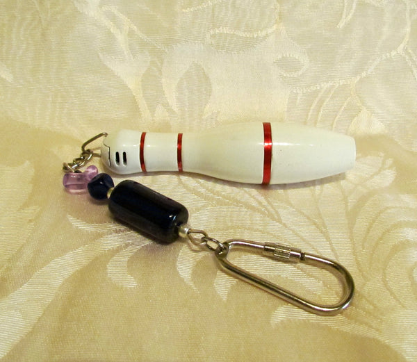 Bowling Pin Lighter Keychain Handmade OOAK Working