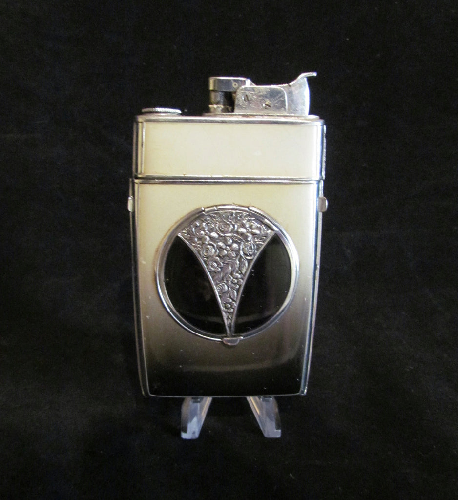 Ladies Art Deco Compact Case Lighter 1940's Evans Lighter Works