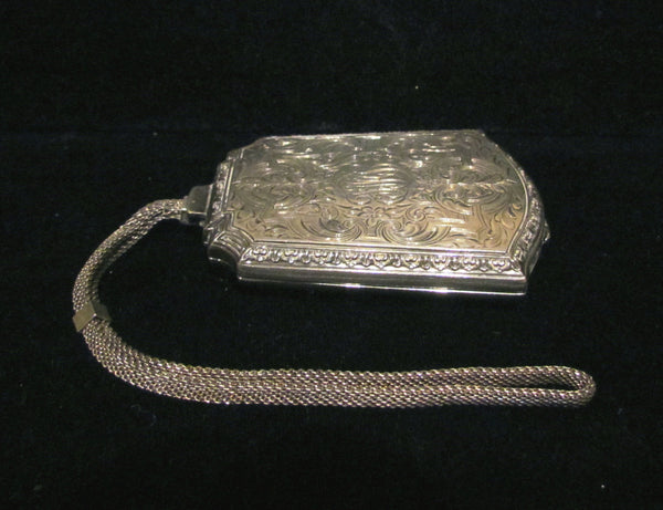 1900's Sterling Silver Compact Purse Vintage Powder Compact Change Or Coin Purse