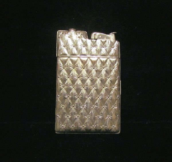 Working Silver Case Lighter Evans Cigarette Lighter Art Deco Case 1940's