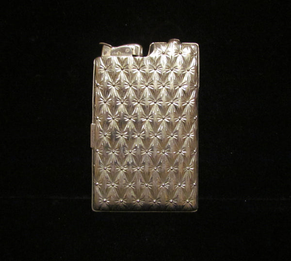 Working Silver Case Lighter Evans Cigarette Lighter Art Deco Case 1940's