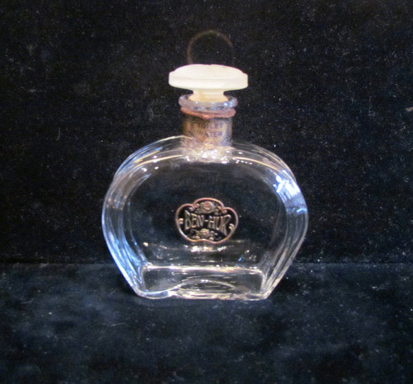 Antique Perfume Bottle 1900's Ben Hur Perfume Toilet Water Bottle Jergens Glass Bottle Hand Blown Glass RARE SALE