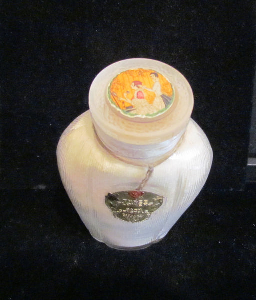 1920's Richard Hudnut Bottle Vintage Bath Salts Three Flowers Perfume Bottle Vintage Bath Crystals Bottle Full & Unused