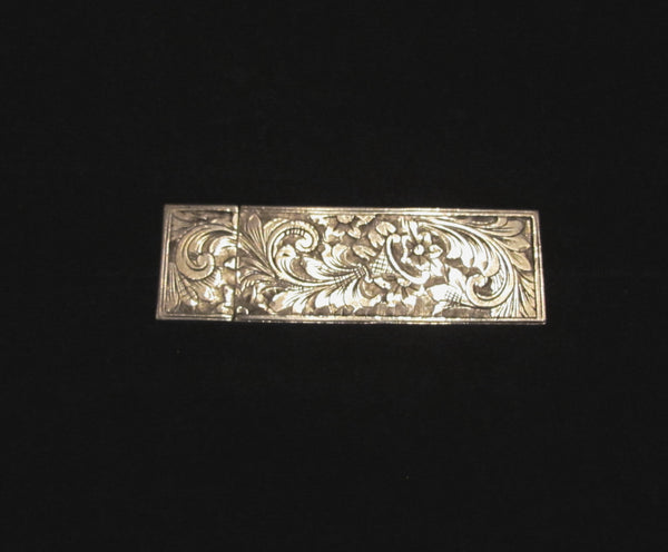 800 Silver Italian Lipstick & Mirror Case Vintage Lipstick Holder Sapphire Clasp 1910s