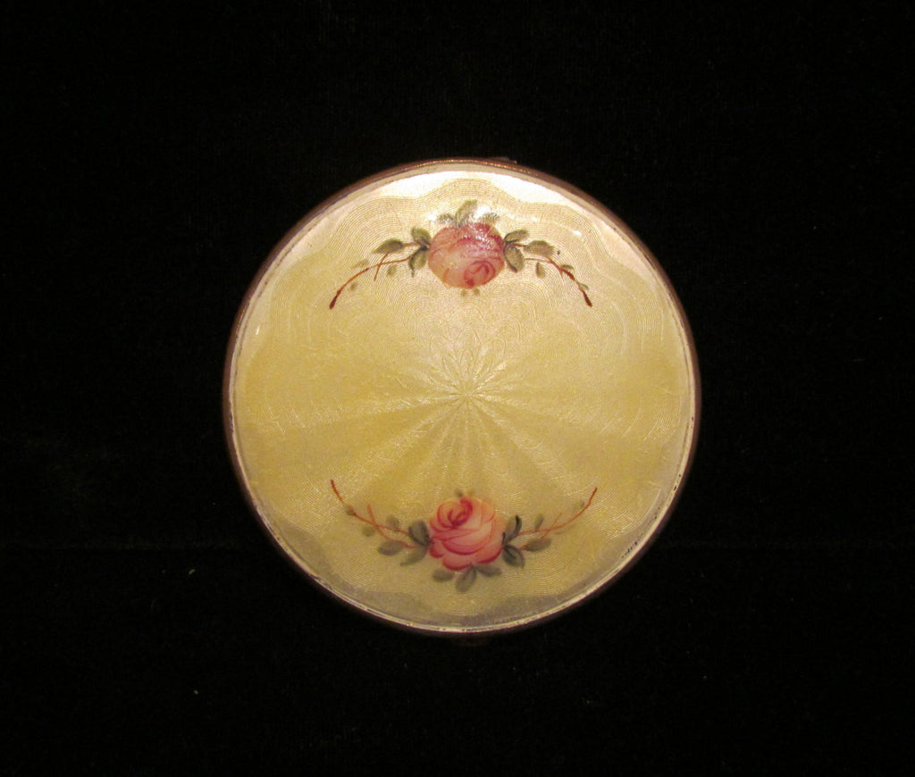 1930s Foster Guilloche Powder Mirror And Rouge Compact