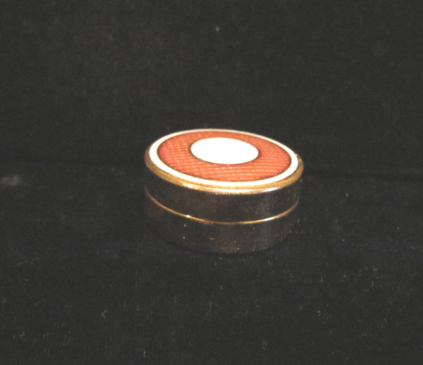1920's Powder Jar Art Deco Powder Tin Guilloche Enamel Vintage Powder Box Gold Plated Compact