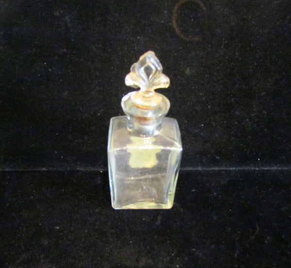 1900s Narcissus Perfume Bottle Fleur De Lis Hand Blown Glass Antique Rare