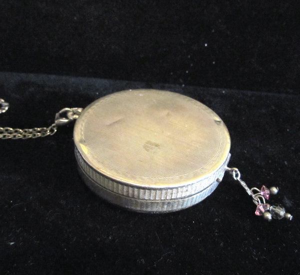 Antique Compact Dance Purse 1910 Powder Mirror Compact Wristlet Purse
