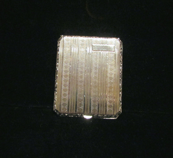 1910 EAM Cigarette Case Vintage Silver Plate Business Card Case Edwardian Antique Case