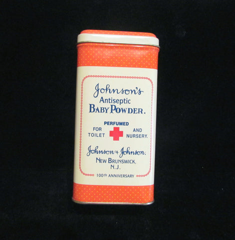 Vintage Powder Tin Johnson's Baby Powder Tin 100Th Anniversary Tin Commemorative