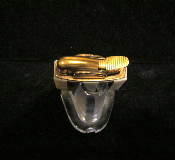 1950s Evans Mother Of Pearl & Tortoise Shell Lighter Pocket Purse Working Lighter Boxed