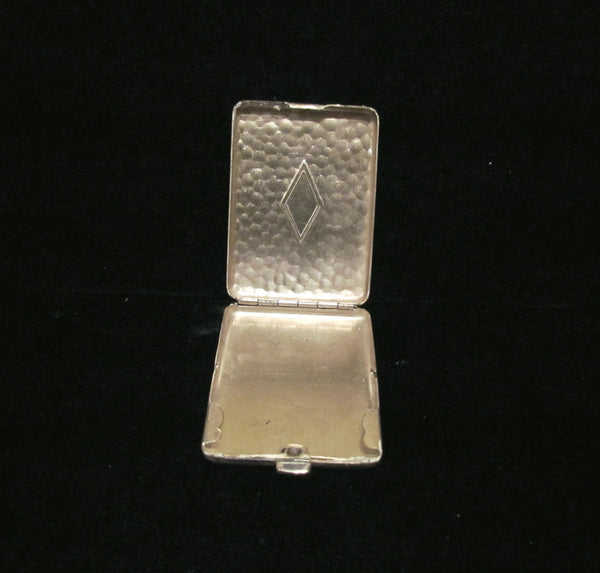 Silver Plated Cigarette Case & Match Safe 1910's Vesta Gift Set In Original Box