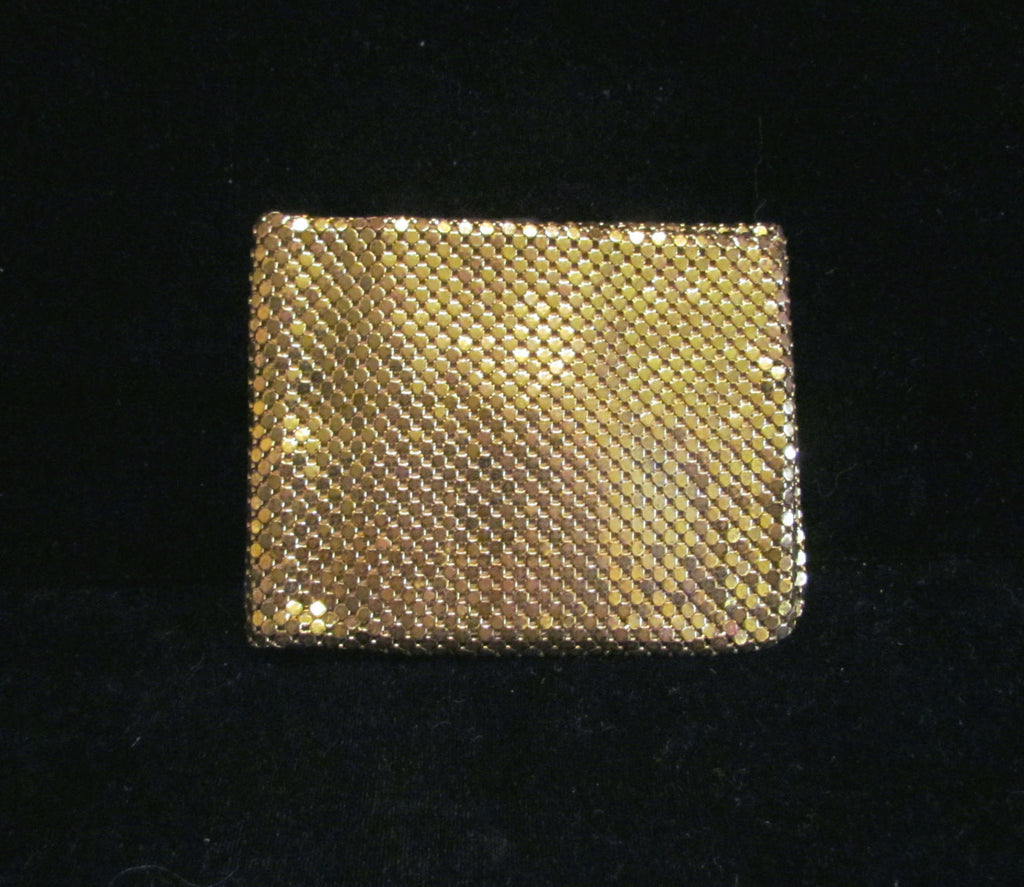 Vintage Whiting Davis Wallet Gold Mesh Womens Billfold Ladies