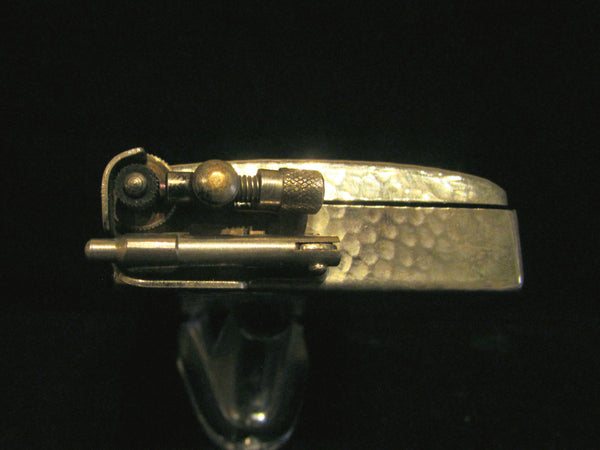 Circa 1910 Lift Arm Lighter Silver Hammered Case Lighter Rare Working