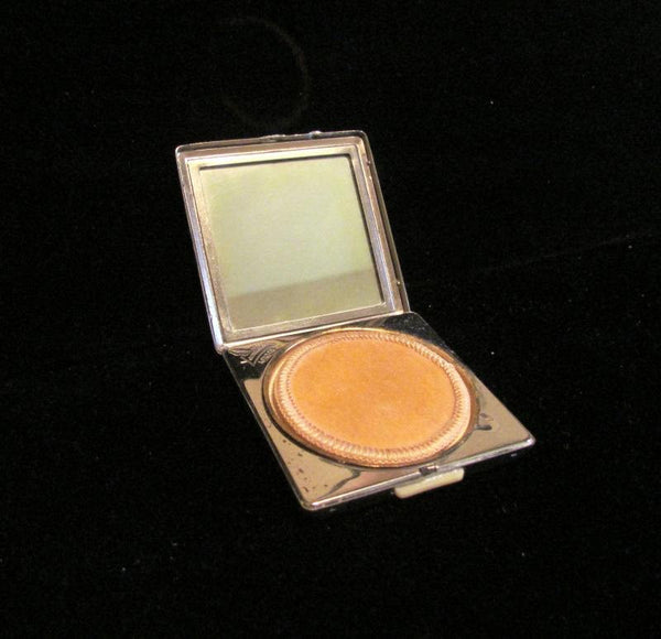 1950s Yardley Powder And Mirror Silver & Gold Tone Compact