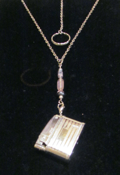 OOAK Handmade Vintage Lighter Necklace & Keychain Silver Working Lighter Pendant Necklace