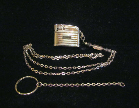 OOAK Handmade Vintage Lighter Necklace & Keychain Silver Working Lighter Pendant Necklace
