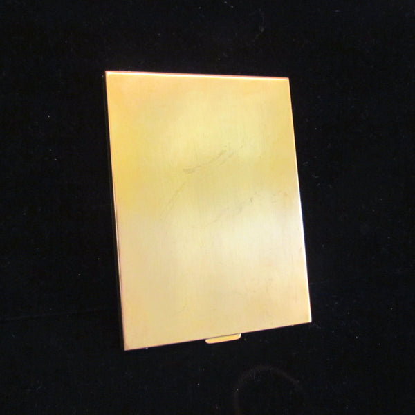 1950's Volupte Cigarette Case Gold Rhinestone Ladies Business Card Case