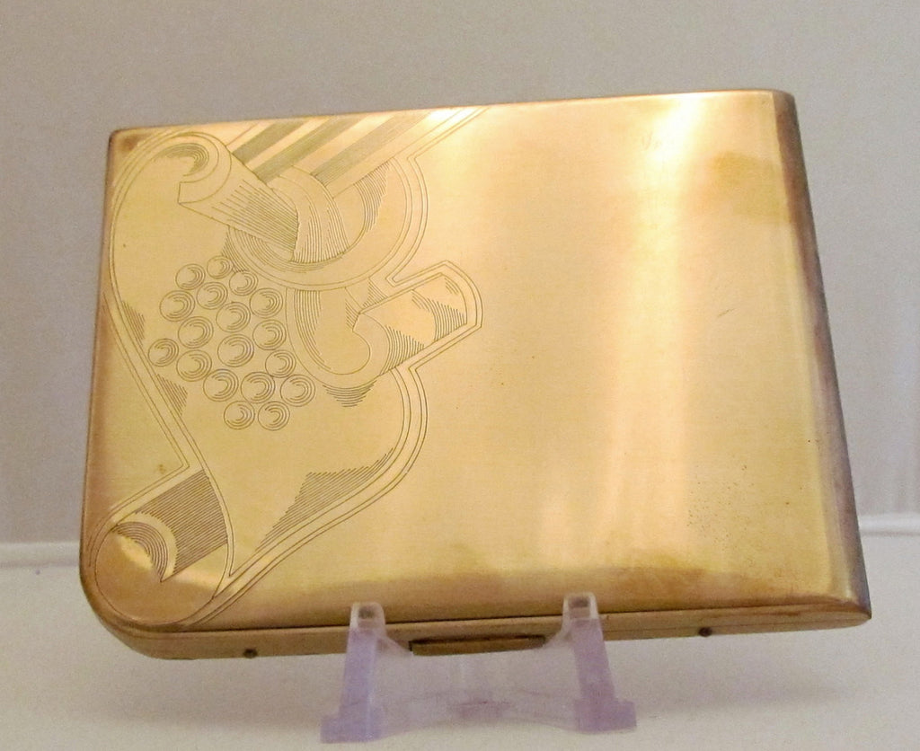 1940's Vintage Elgin American Goldtone Cigarette Case at 1stDibs