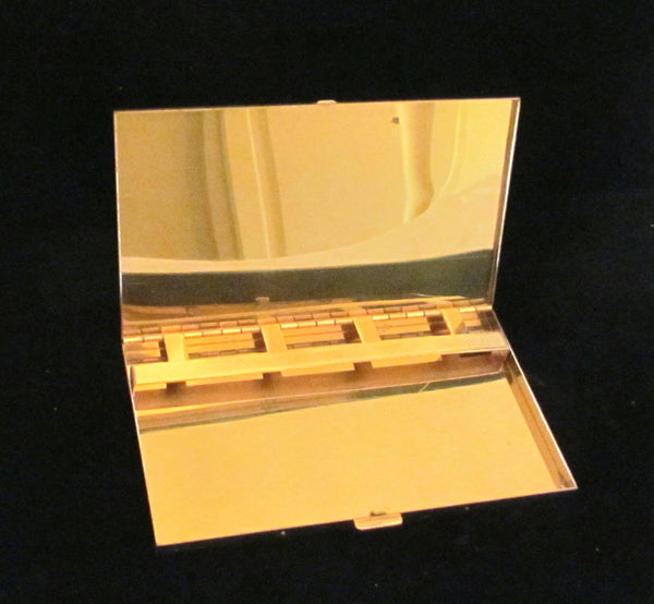 Vintage Volupte Cigarette Case 1950s Enameled Ladies Business Card Case Card Holder