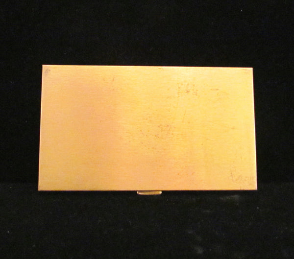 Vintage Volupte Cigarette Case 1950s Enameled Ladies Business Card Case Card Holder