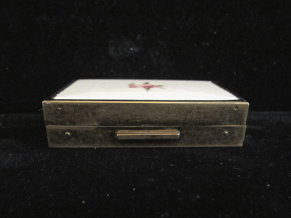 Guilloche Cigarette Case 1930's Enamel Card Case Vintage Cigarette Holder Rare