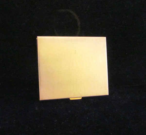1950s Schildkraut Rhinestone Compact Gold Powder & Mirror Compact Bling Excellent Condition
