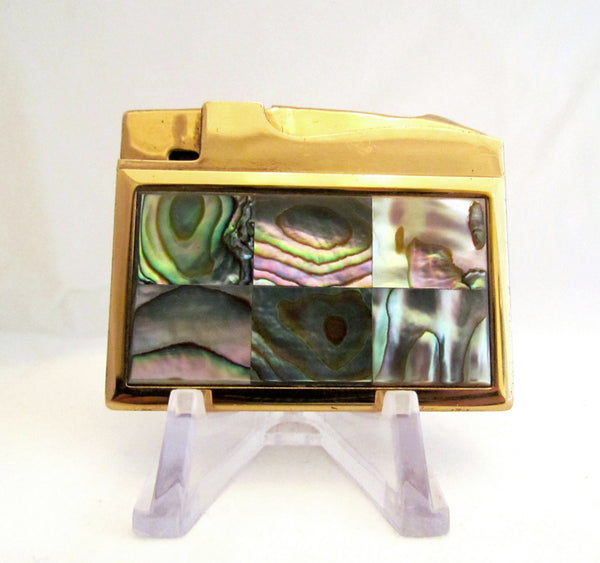 1950s Elgin American Lighter Abalone Gold Working Lighter Original Box