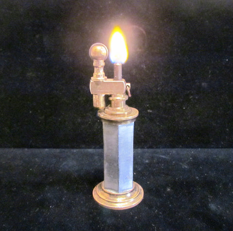 Daltis Art Deco Table Lighter Vintage Brass & Steel Wonderful Working Condition Rare
