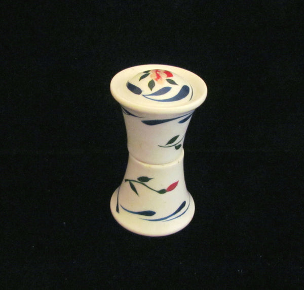 Porcelain Lighter Vintage Elfinware Ceramic Strikealite Table Top Lighter Hand Painted Floral Working