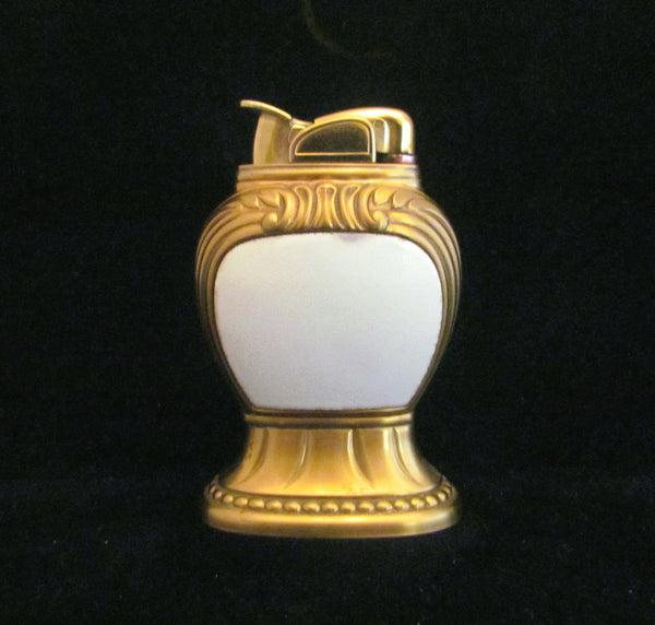 Vintage Guilloche Evans Table Lighter Womens Floral Lighter Working Gorgeous