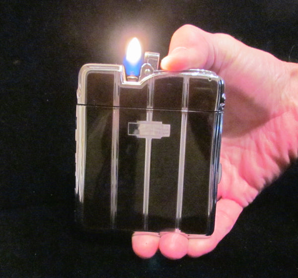 Art Deco Ronson Ten A Case Lighter Enamel Cigarette Case Lighter Vintage Pouch Box Working Excellent Condition