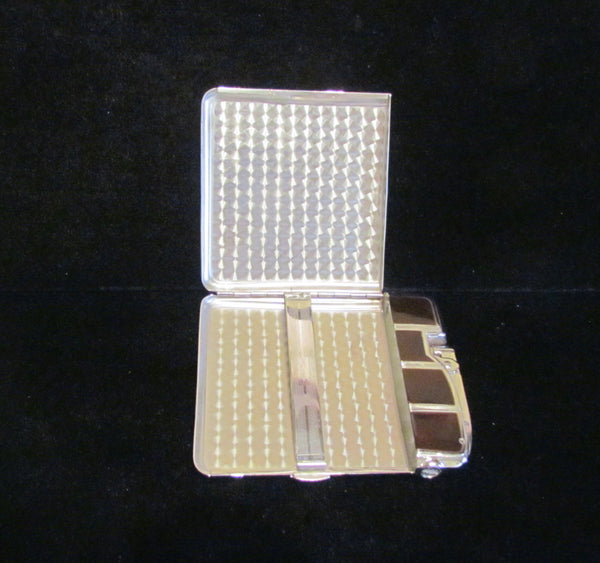 Art Deco Ronson Ten A Case Lighter Enamel Cigarette Case Lighter Vintage Pouch Box Working Excellent Condition