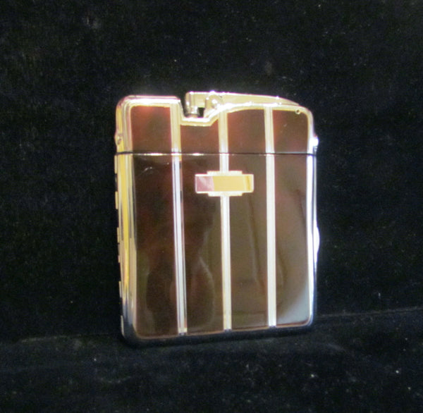 Art Deco Ronson Ten A Case Lighter Enamel Cigarette Case Lighter Vintage Pouch Box Working Excellent Condition