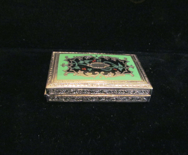 Victorian Enamel Cigarette Or Card Case 1920s Rare Beautiful Case