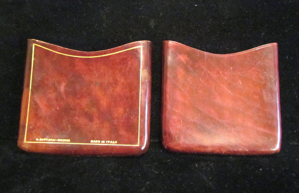 Vintage Tooled Leather Cigarette Case 1940's Italian Brown Leather Case LOVELY CONDITION