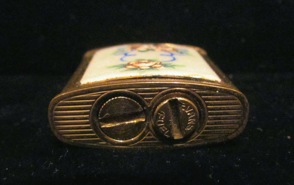 1940s Evans Guilloche Lighter Art Deco Pocket Purse Lighter Boxed Working Condition
