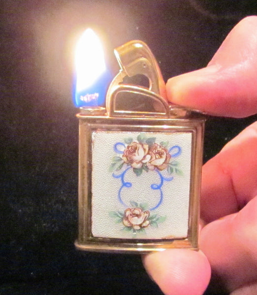 1940s Evans Guilloche Lighter Art Deco Pocket Purse Lighter Boxed Working Condition