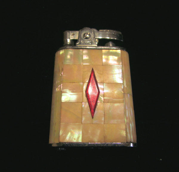 Vintage Prince Lighter Mother Of Pearl 1950s MOP Lighter In Excellent Working Lighter