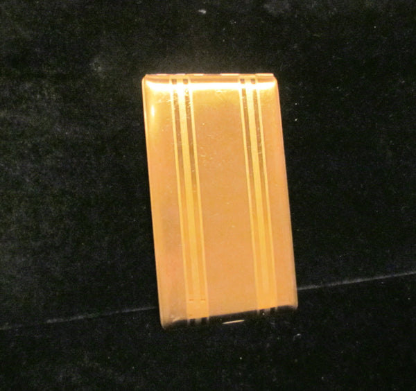 1950's Gold Cigarette Case Elgin American Business Card Case Excellent Condition